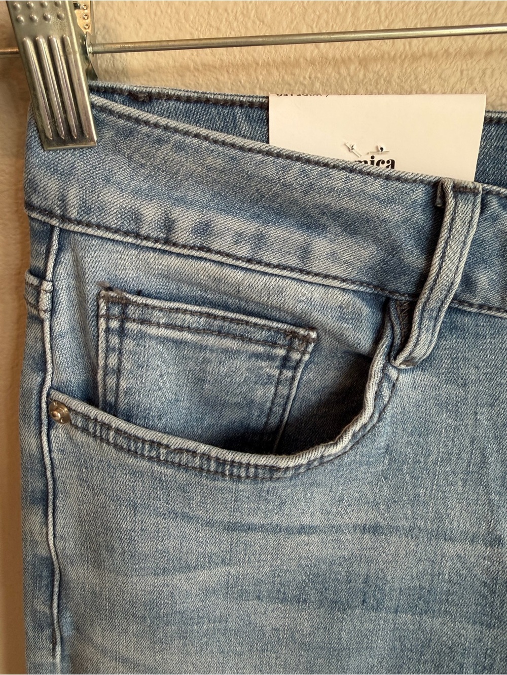 Mica Wide Leg Jean Womens Size 28 Light Wash Stretch Comfortable Denim New - Picture 6 of 16